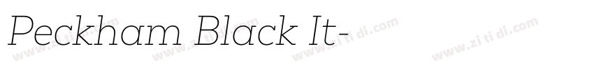 Peckham Black It字体转换
